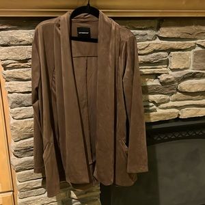 Liverpool chocolate brown “suede like” thin jacket / coat. Size large